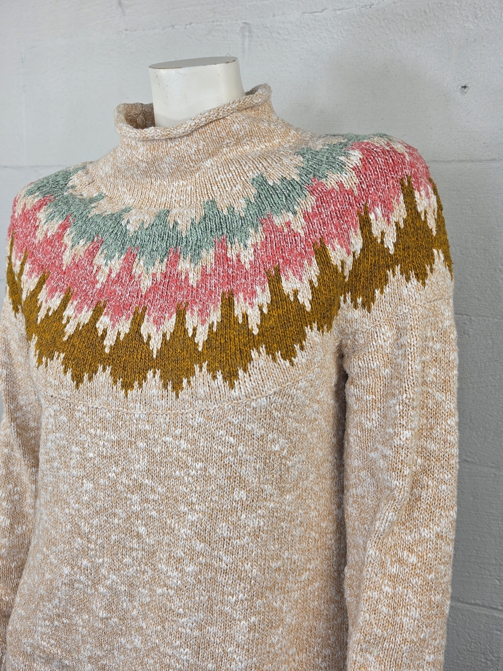 L.L.Bean Ragg Funnel Neck Sweater - Picture 2 of 6